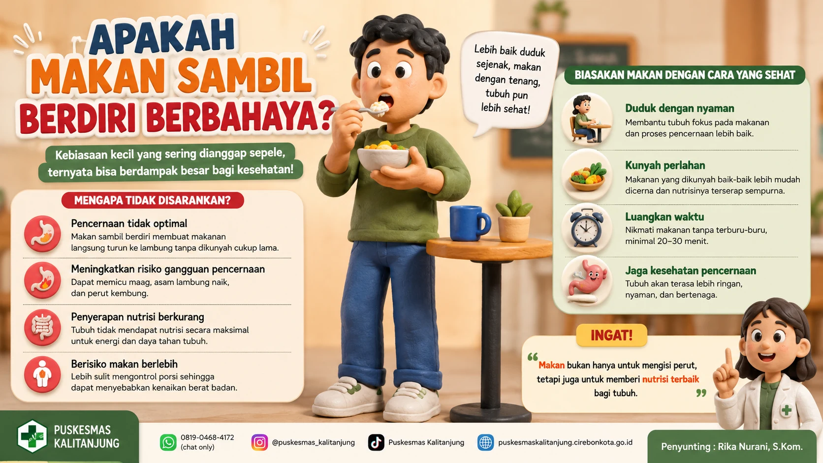 Apakah Makan Sambil Berdiri Berbahaya