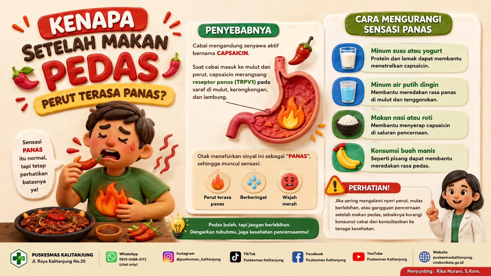 Kenapa Setelah Makan Pedas Perut Terasa Panas - Puskesmas Kalitanjung