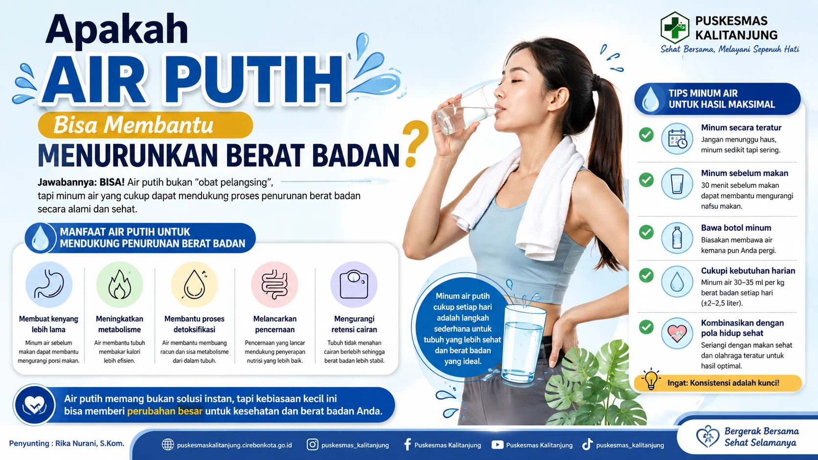 Apakah Air Putih Bisa Membantu Menurunkan Berat Badan