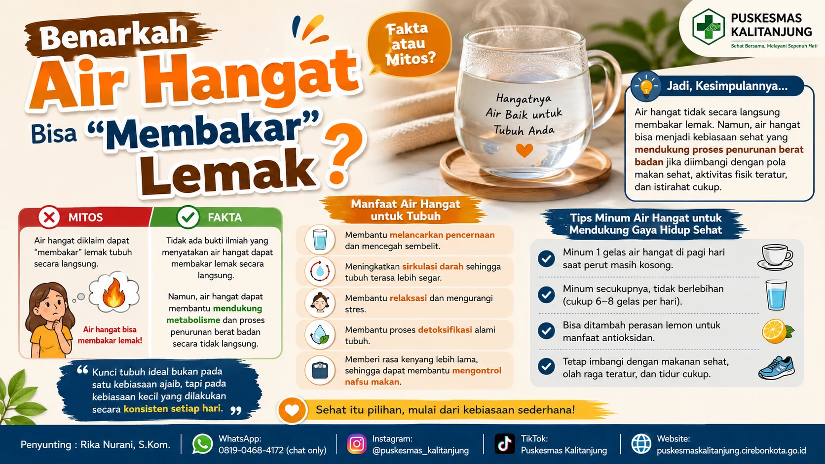 Benarkah Air Hangat Bisa  Membakar Lemak