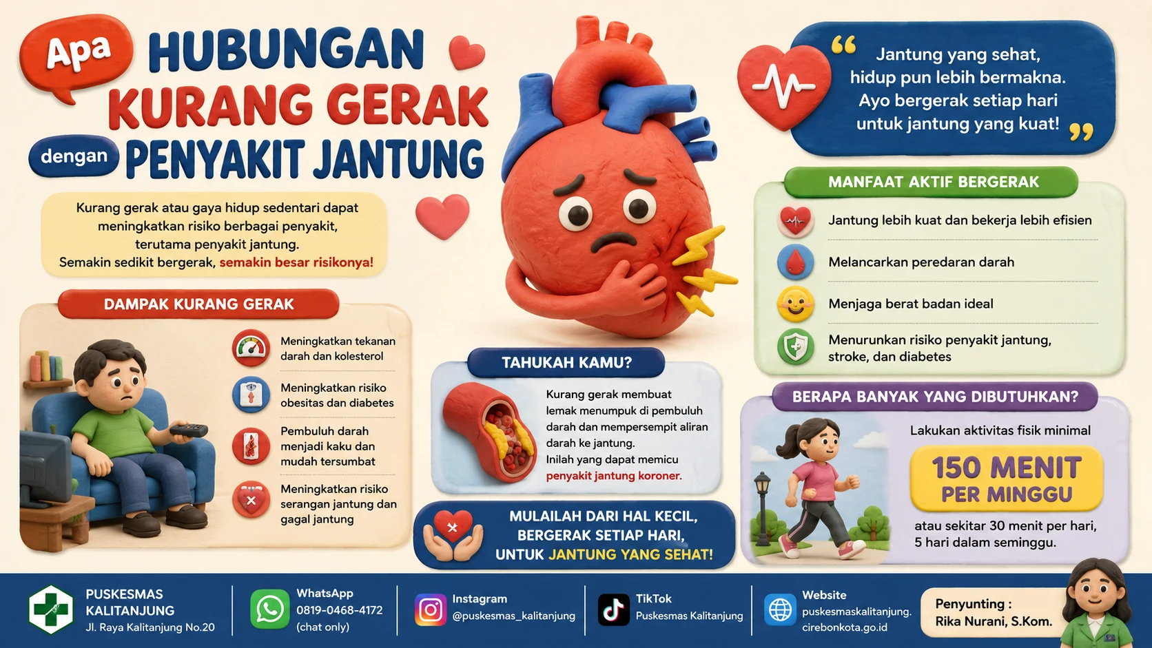 Apa Hubungan Kurang Gerak dengan Penyakit Jantung