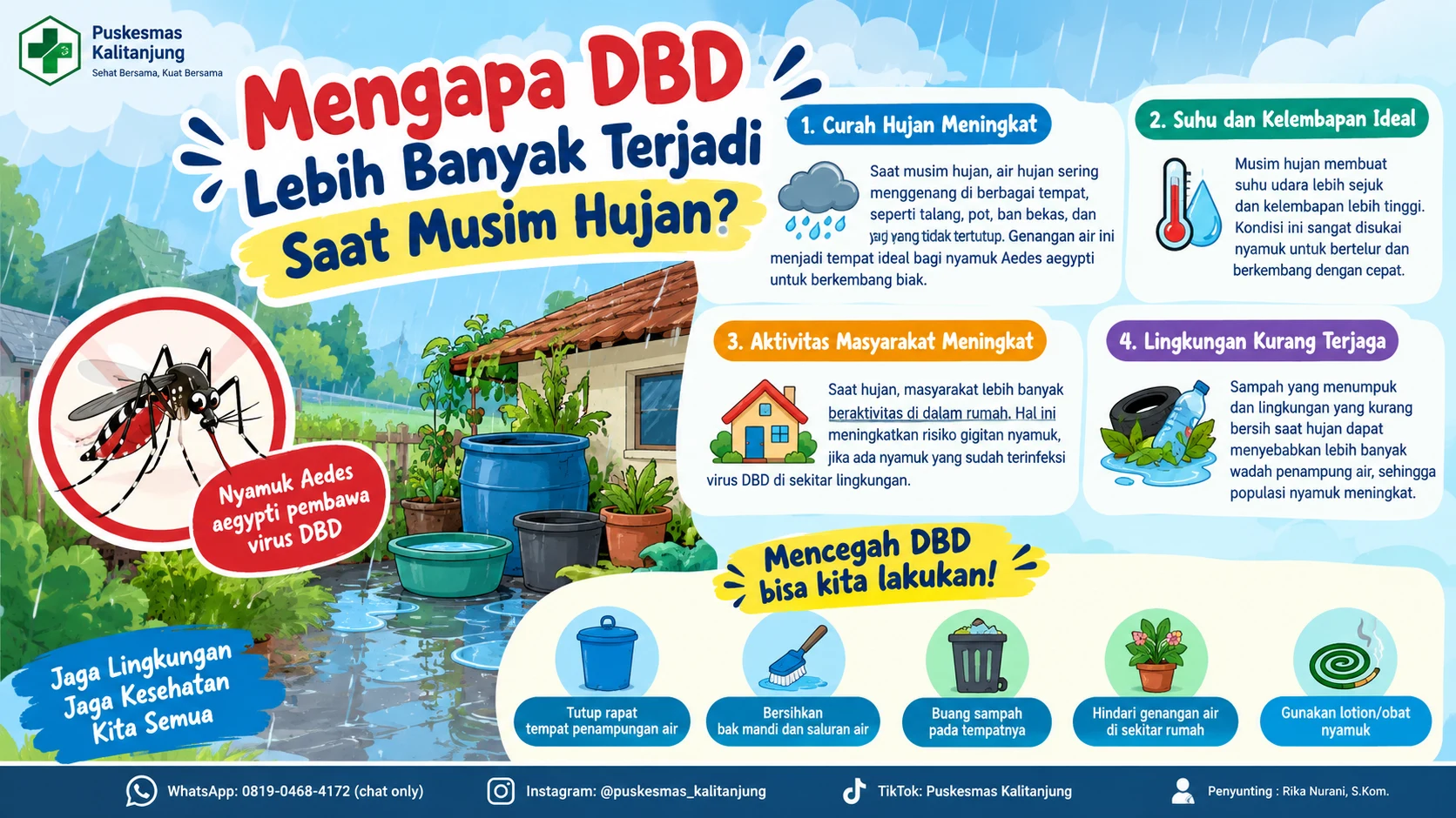 MENGAPA DBD LEBIH BANYAK TERJADI SAAT MUSIM HUJAN