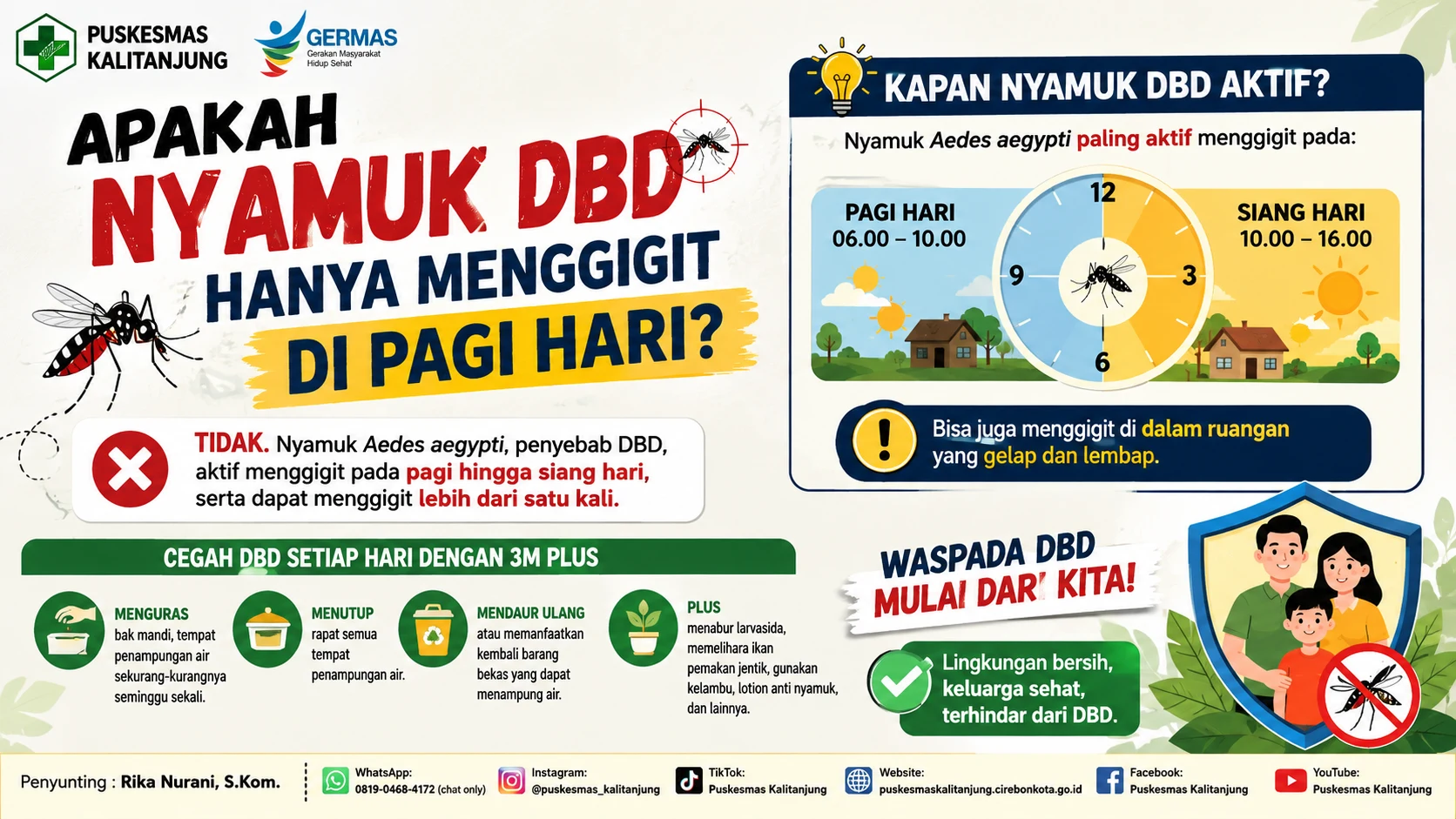 APAKAH NYAMUK DBD HANYA MENGGIGIT DI PAGI HARI