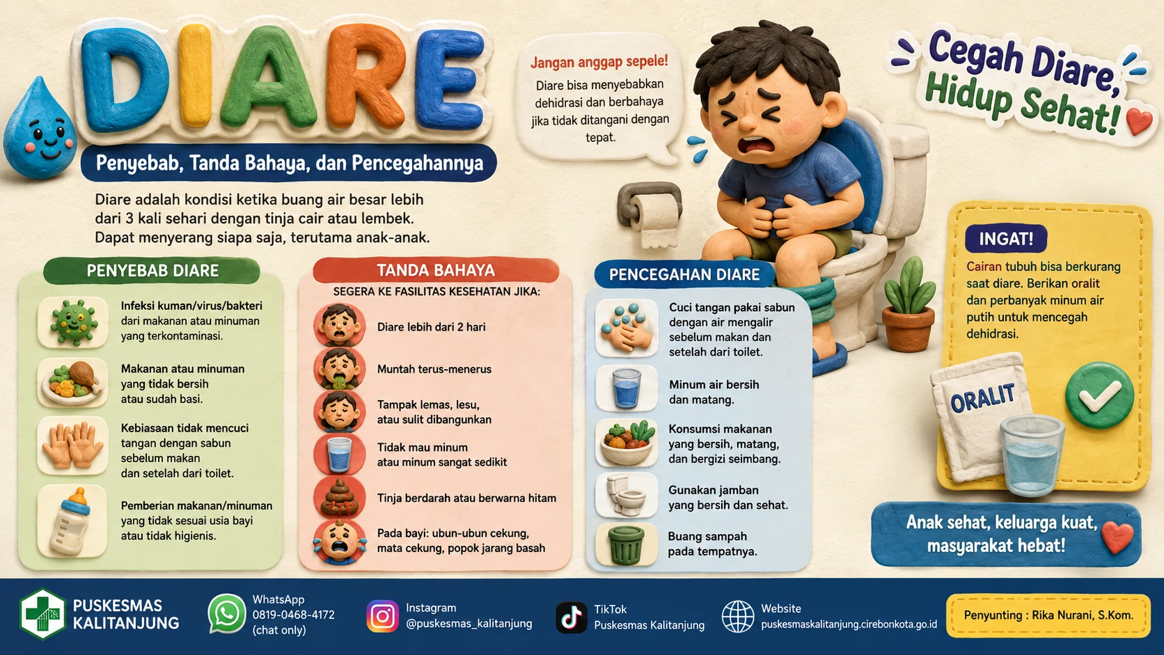 Diare: Kenali Penyebab, Tanda Bahaya, dan Cara Mencegahnya