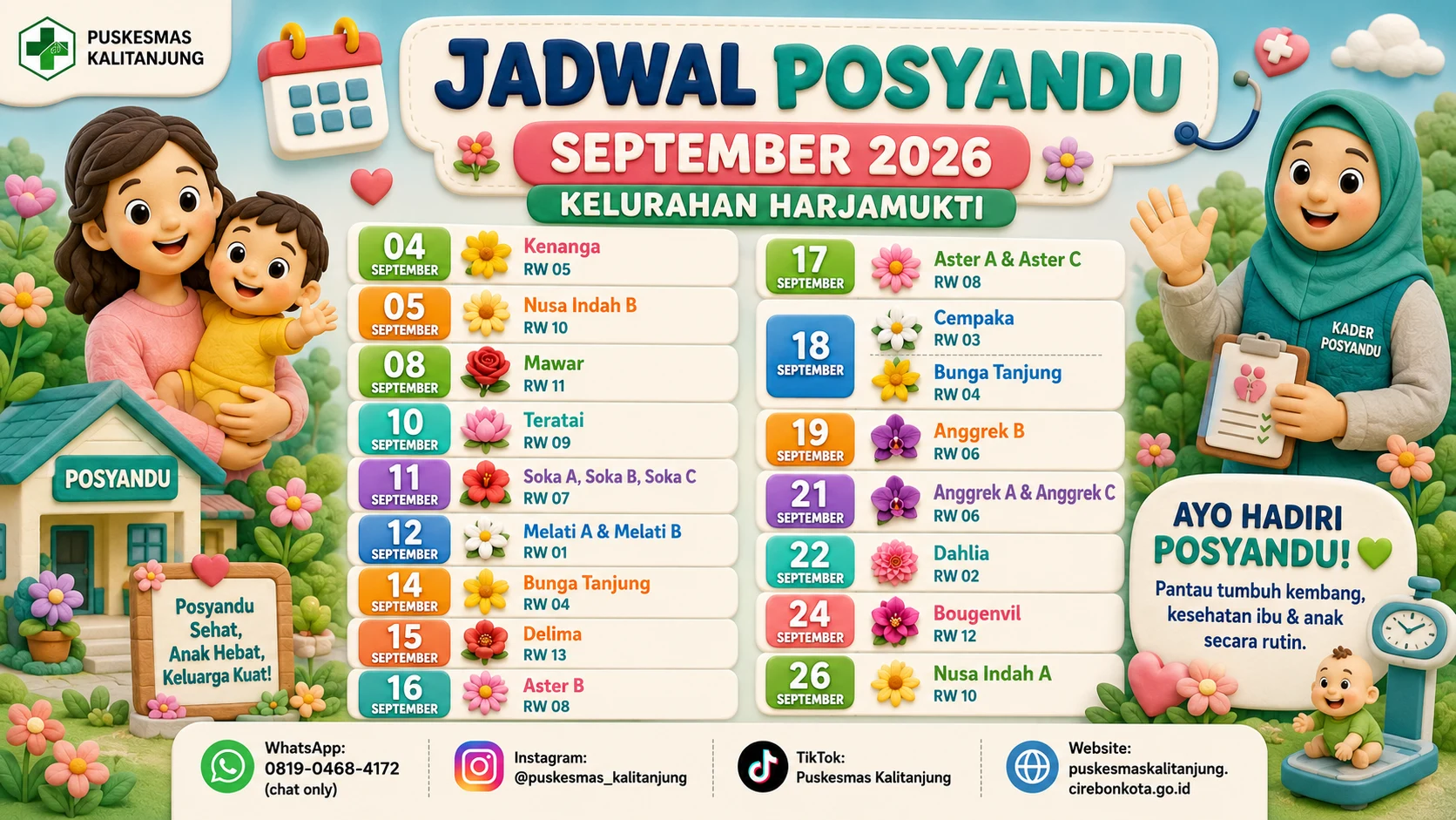 JADWAL POSYANDU SEPTEMBER 2026