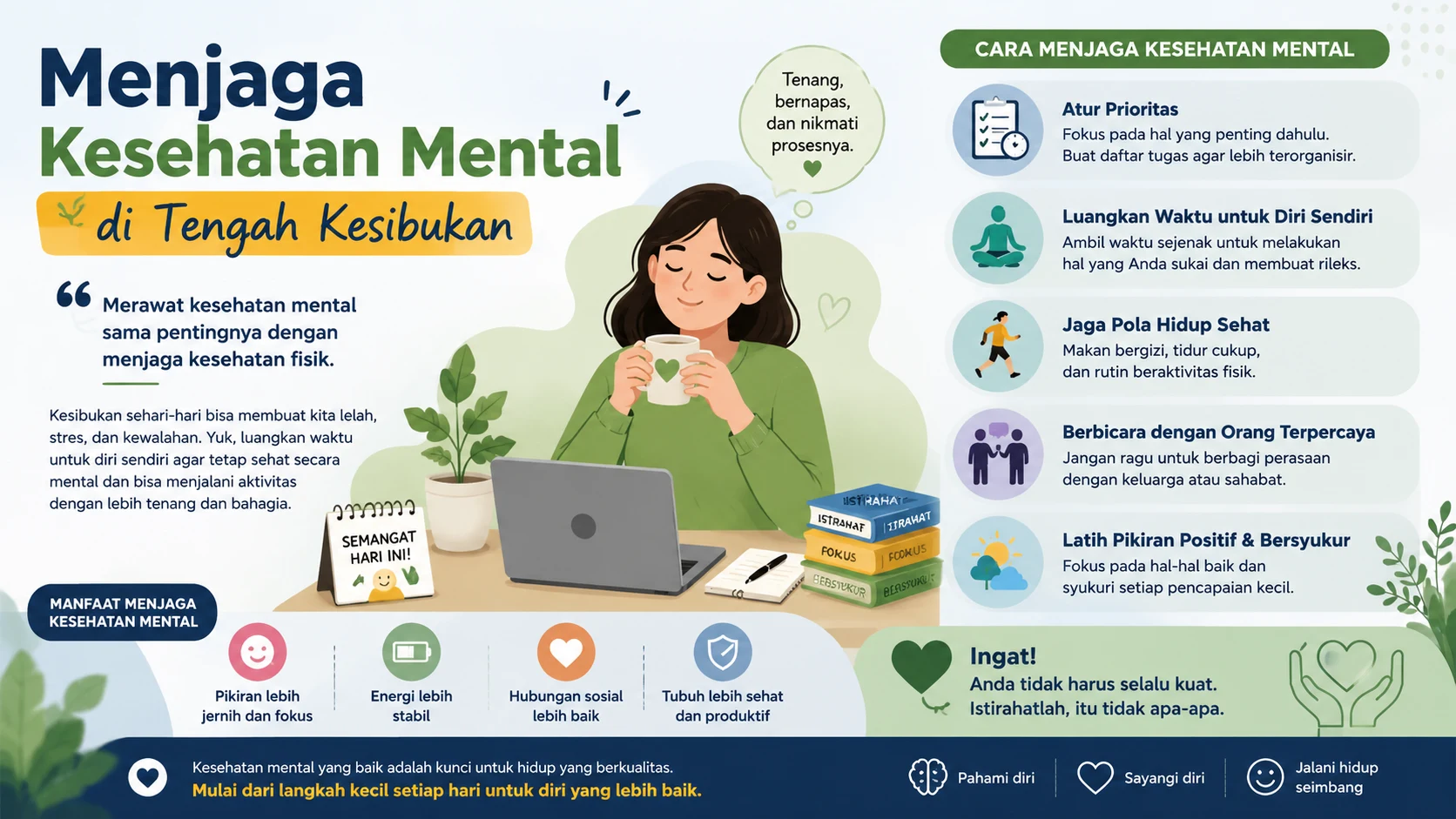 Menjaga Kesehatan Mental di Tengah Kesibukan