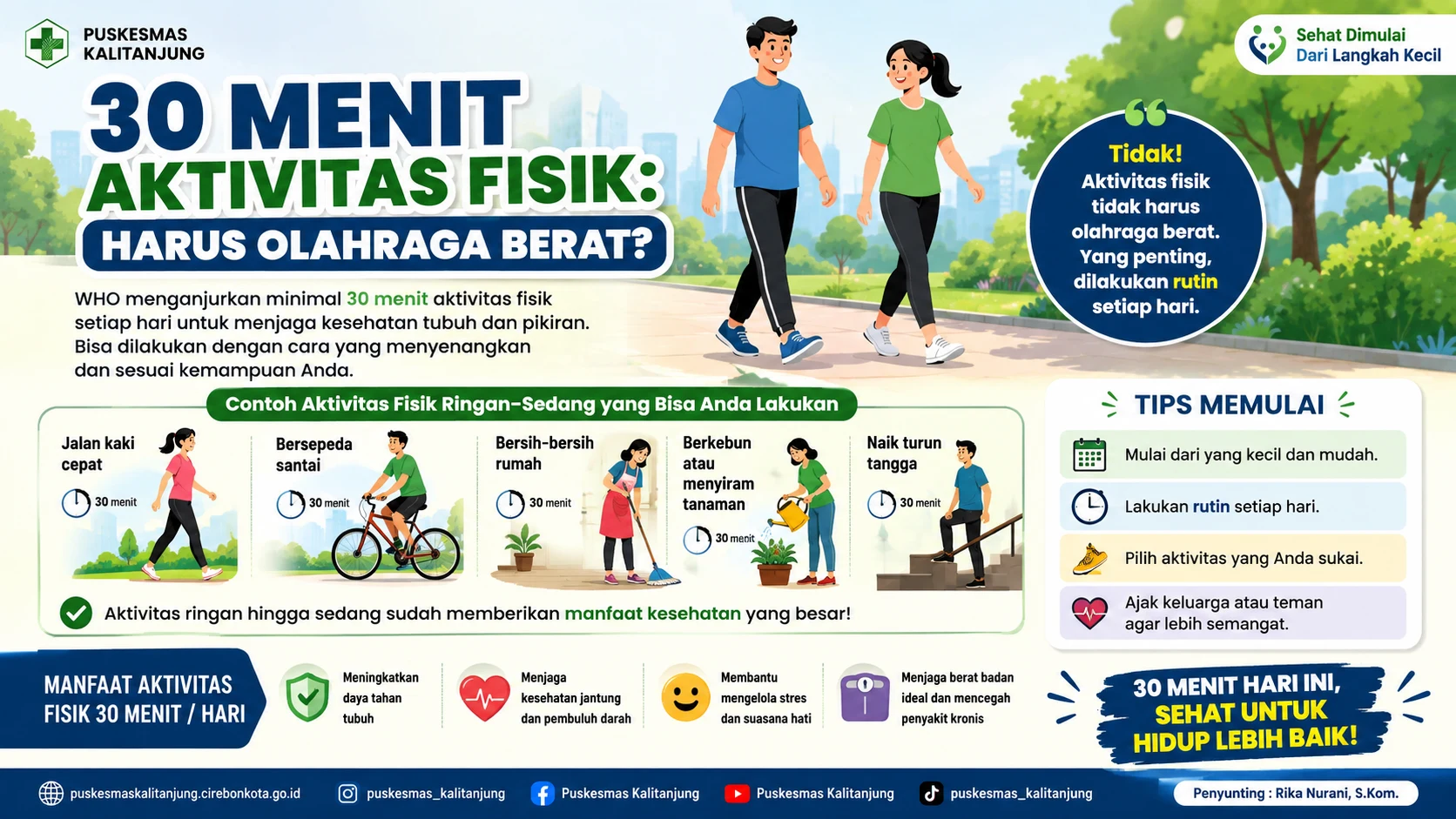 30 Menit Aktivitas Fisik: Harus Olahraga Berat
