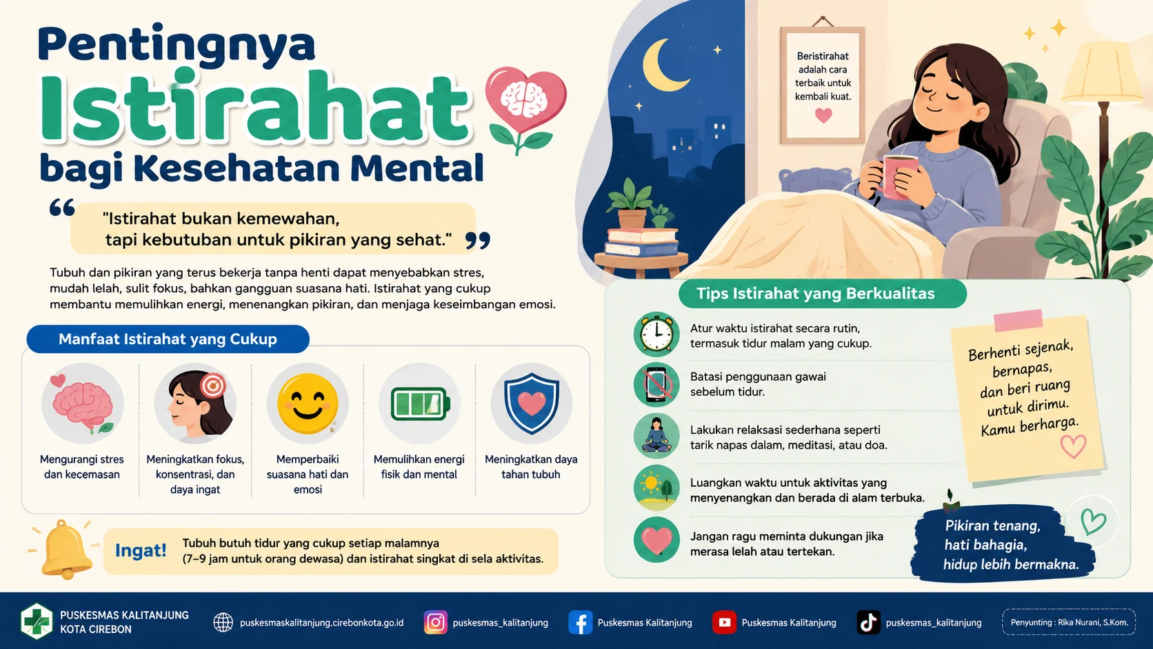 Pentingnya Istirahat bagi Kesehatan Mental