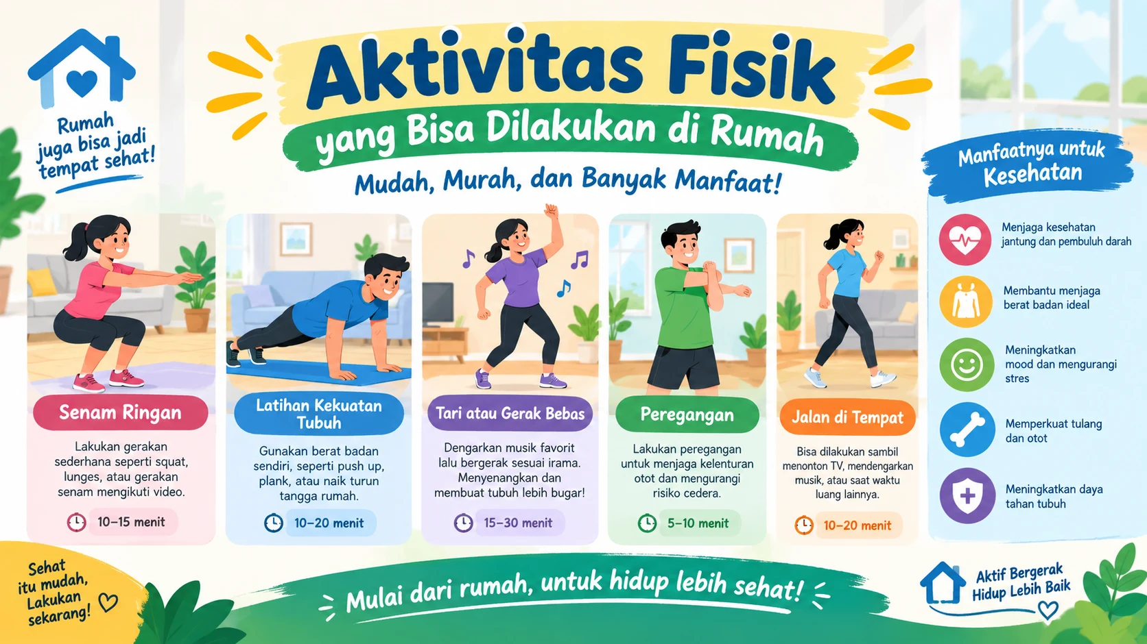 Aktivitas Fisik yang Bisa Dilakukan di Rumah