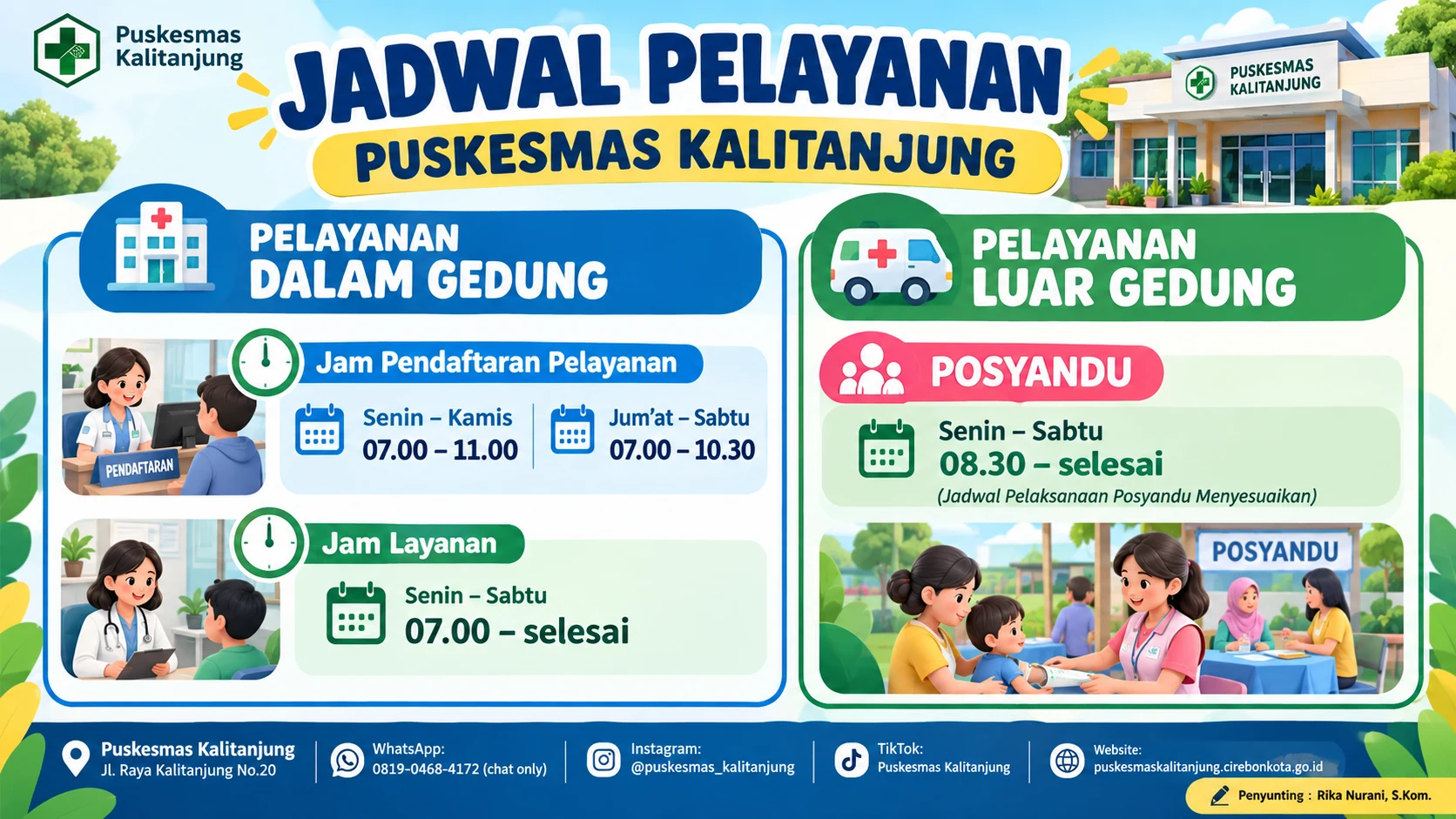 Jadwal Pelayanan Puskesmas Kalitanjung