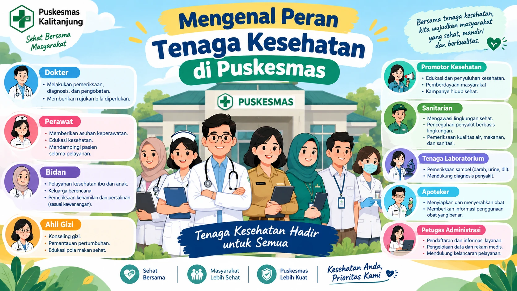 Mengenal Peran Tenaga Kesehatan di Puskesmas