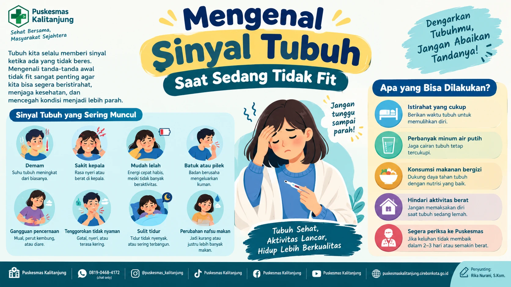 Mengenal Sinyal Tubuh Saat Sedang Tidak Fit