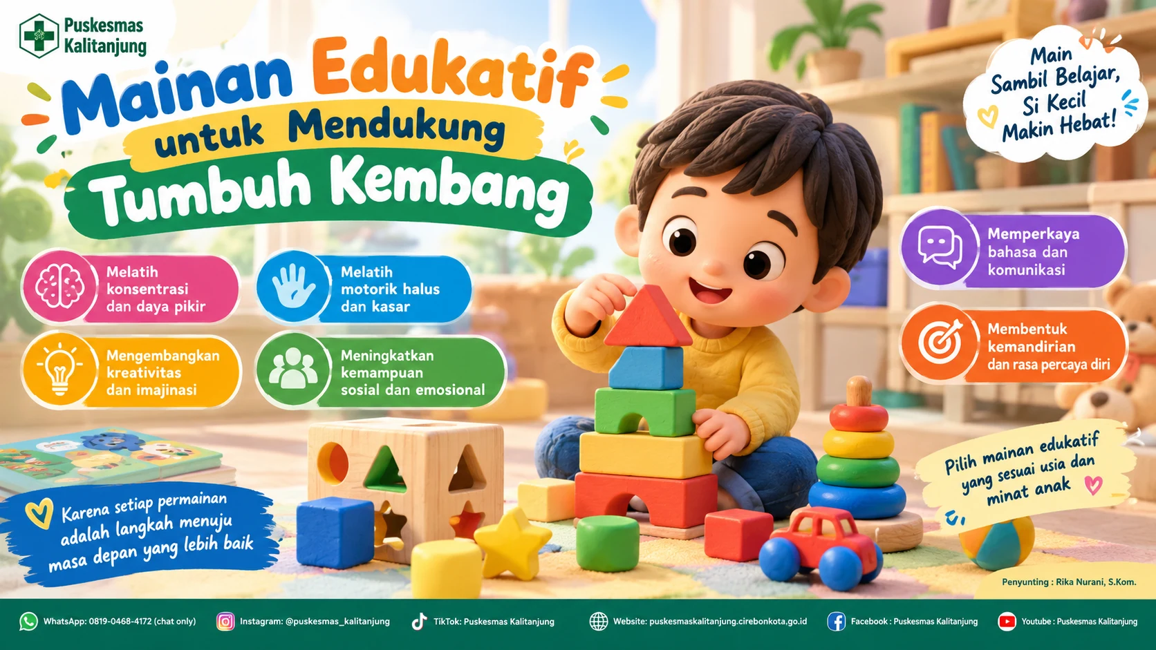 Mainan Edukatif untuk Mendukung Tumbuh Kembang Anak