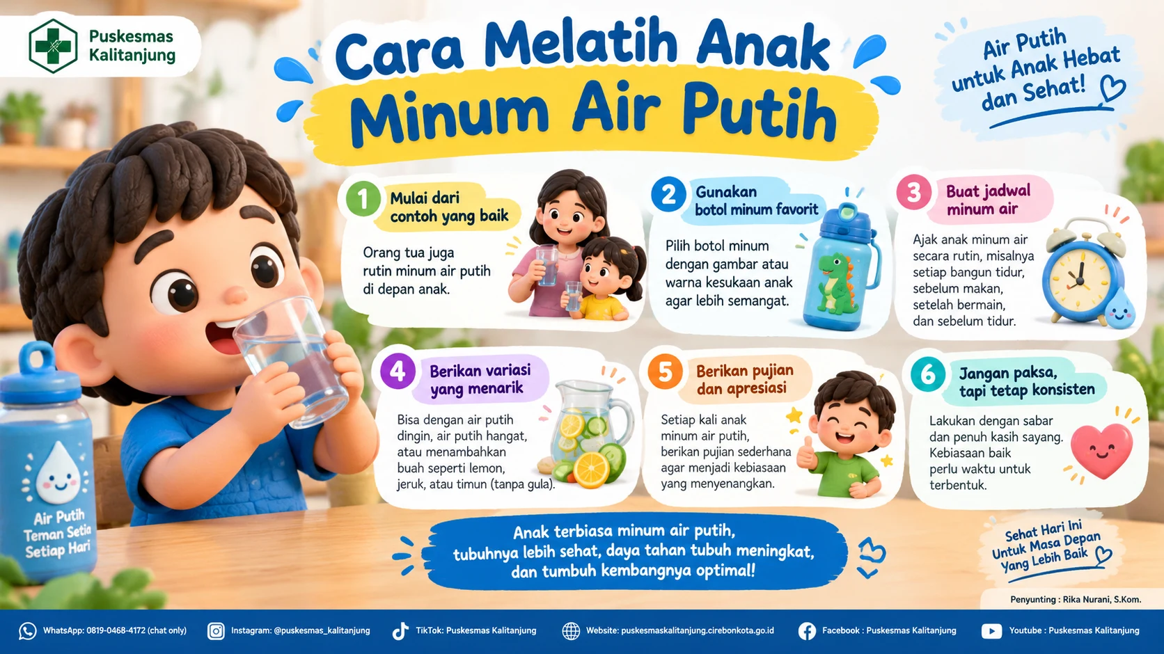 Cara Melatih Anak Minum Air Putih