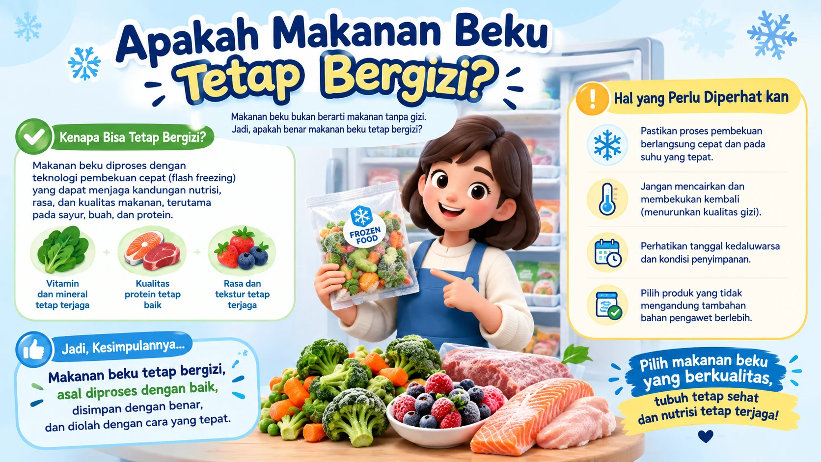 Apakah Makanan Beku Tetap Bergizi