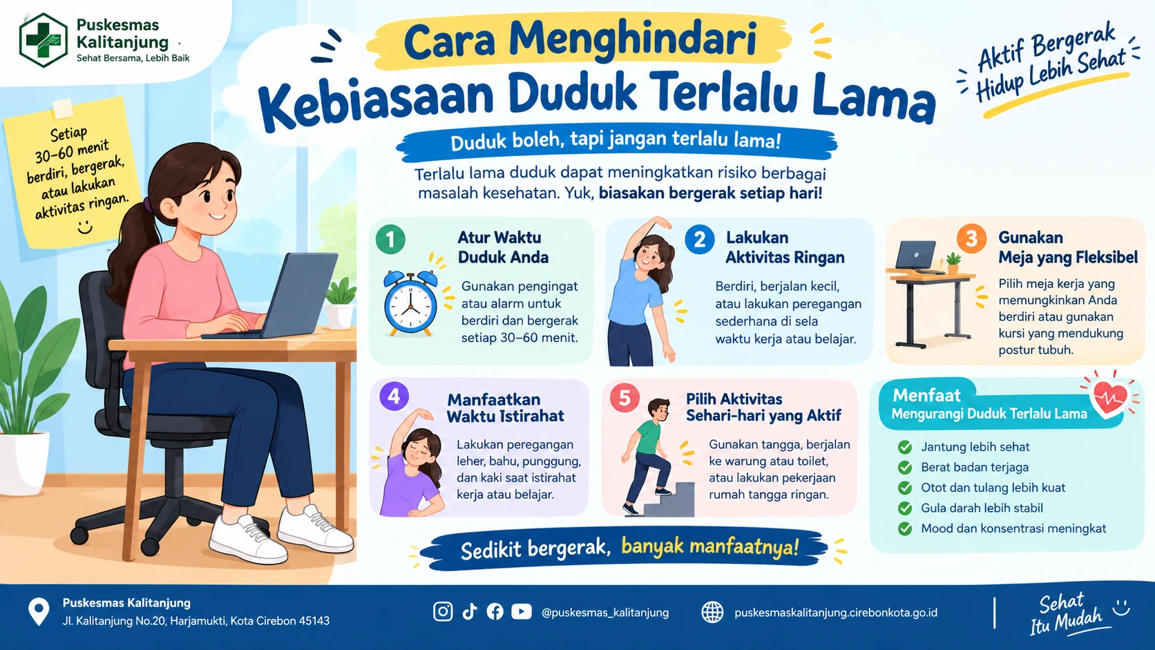 Cara Menghindari Kebiasaan Duduk Terlalu Lama