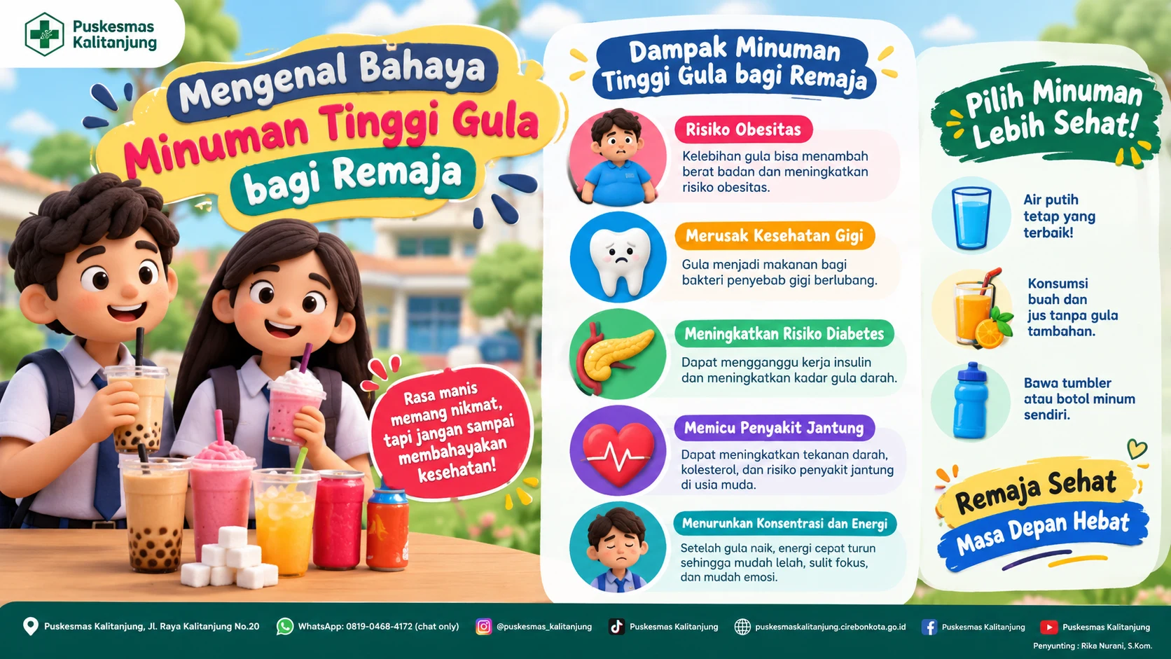 Mengenal Bahaya Minuman Tinggi Gula bagi Remaja