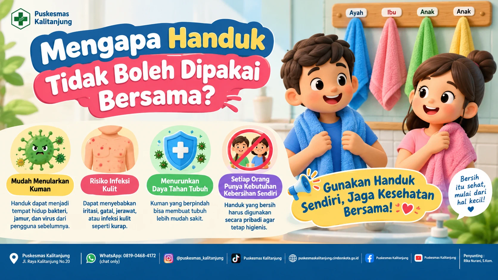 Mengapa Handuk Tidak Boleh Dipakai Bersama, Kenali Risiko dan Cara Menjaga Kebersihan Handuk