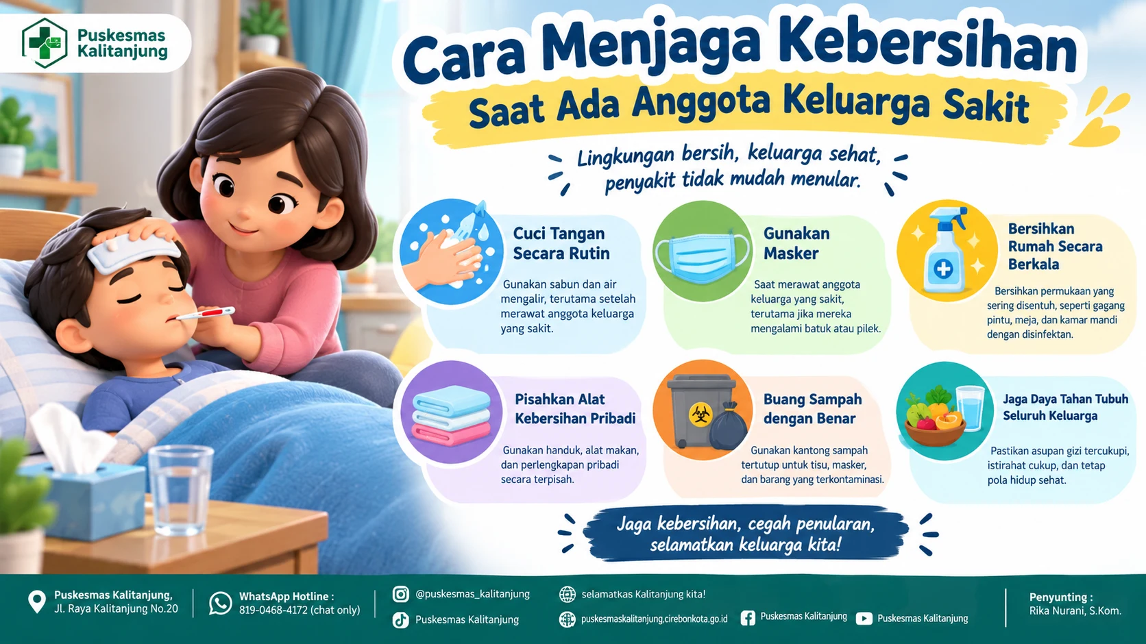 Cara Menjaga Kebersihan Saat Ada Anggota Keluarga Sakit