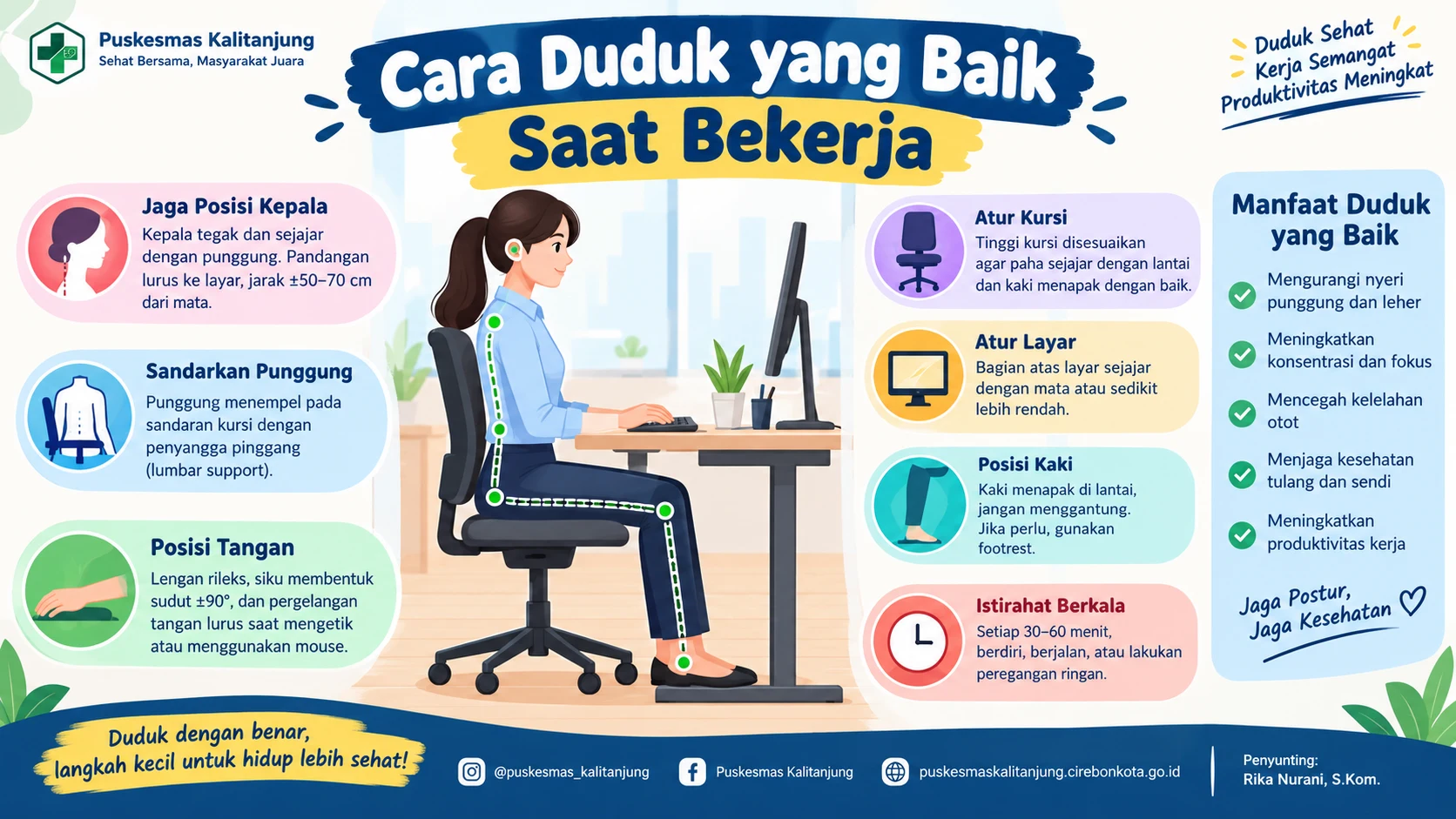 Cara Duduk yang Baik Saat Bekerja: Jaga Postur, Cegah Nyeri