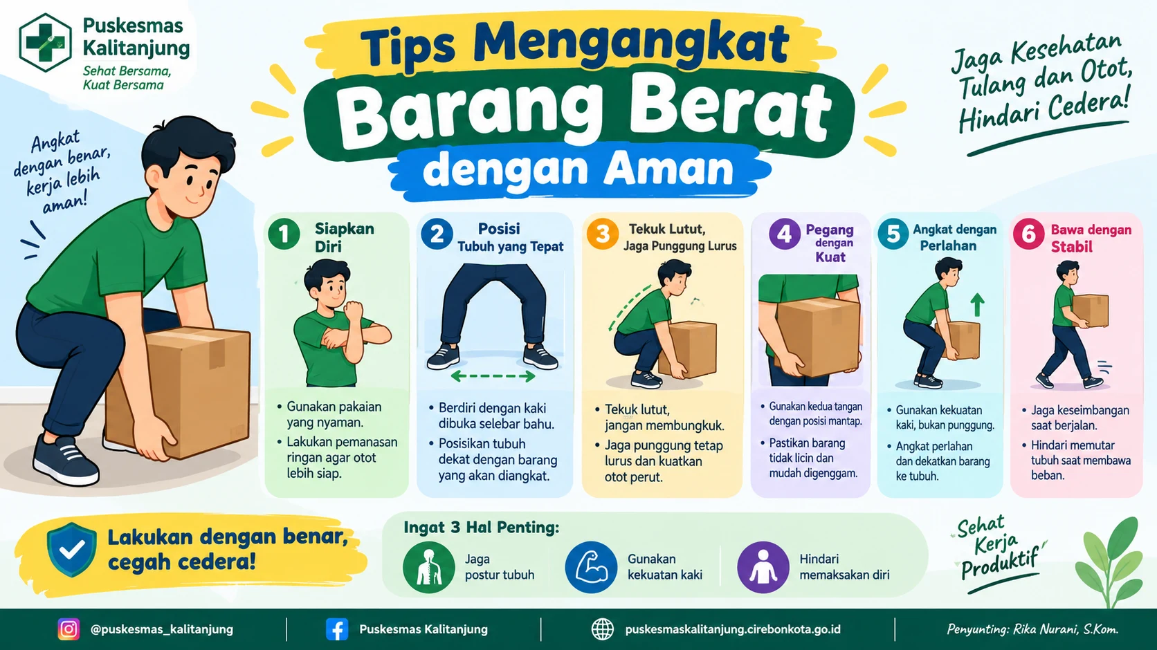 Tips Mengangkat Barang Berat dengan Aman untuk Mencegah Cedera