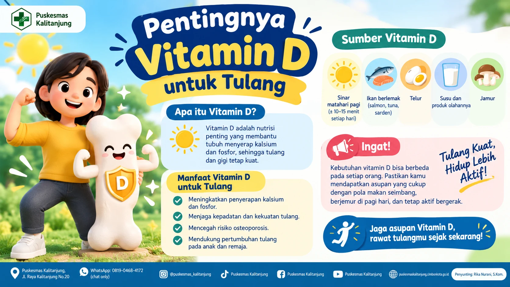 PENTINGNYA VITAMIN D UNTUK TULANG
