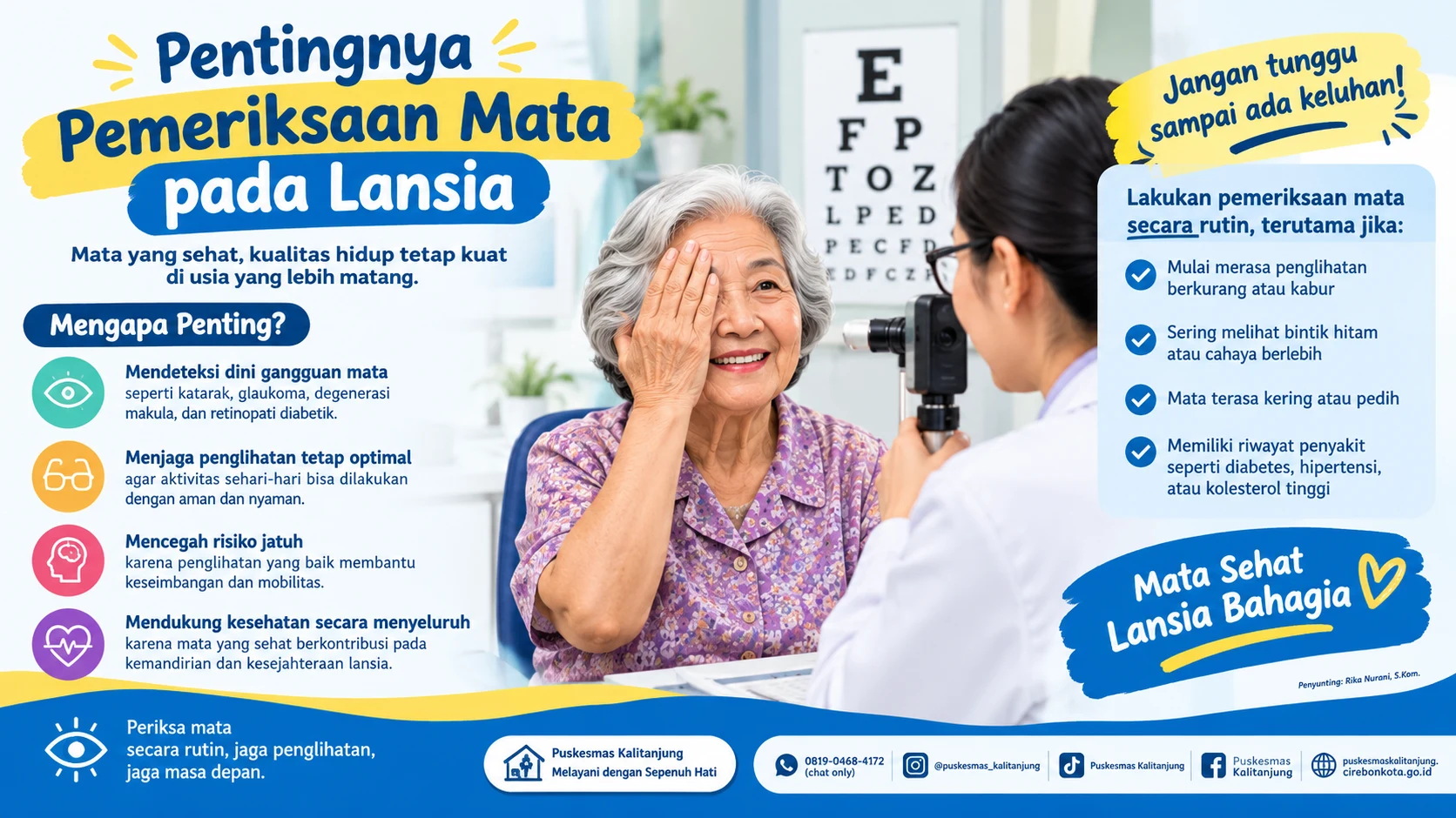Pentingnya Pemeriksaan Mata pada Lansia: Jaga Penglihatan, Tingkatkan Kualitas Hidup